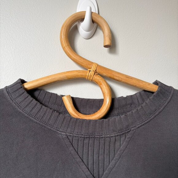 Aerie Gray Oversized Crewneck Women's XS - Picture 4 of 9